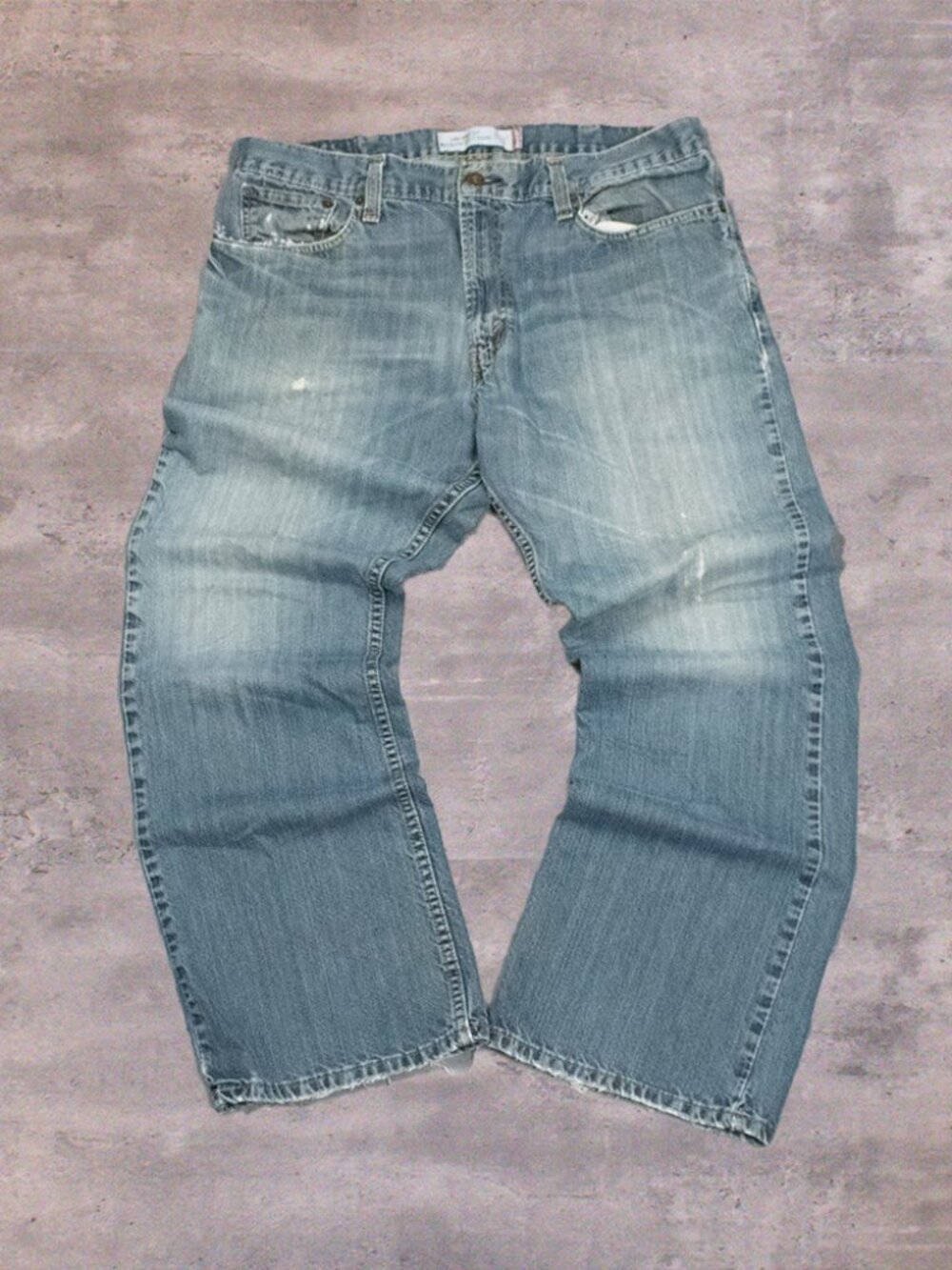 Vintage VTG Y2K's 00's Levis Low Boot Cut Baggy Wide Legged Grey Washed Denim